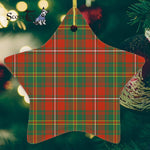 Hay Ancient Tartan Ornament Star Ornament, Christmas Star Decorations, ceramic ornament, Plaid Star Ceramic Ornament, Christmas Ornament Decorations Gift