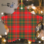 Hay Modern Tartan Ornament Star Ornament, Christmas Star Decorations, ceramic ornament, Plaid Star Ceramic Ornament, Christmas Ornament Decorations Gift