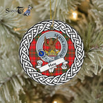 Hay Tartan Ornament,  ceramic ornament, personalized christmas ornaments, christmas tree ornaments, christmas door decorations, Plaid Ornament, Tartan Ceramic Ornament