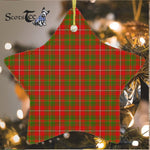Hay Tartan Ornament Star Ornament, Christmas Star Decorations, ceramic ornament, Plaid Star Ceramic Ornament, Christmas Ornament Decorations Gift