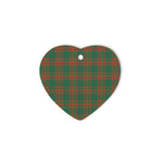 heart ornaments,plaid christmas decor,Plaid Heart Ornaments,plaid ornaments,scottish clan christmas ornaments, buffalo plaid christmas decor,buffalo plaid ornaments,christmas heart ornament (2 sided) - Menzies Green Ancient