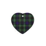 heart ornaments,plaid christmas decor,Plaid Heart Ornaments,plaid ornaments,scottish clan christmas ornaments, buffalo plaid christmas decor,buffalo plaid ornaments,christmas heart ornament (2 sided) - Monteith Hunting