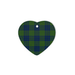 heart ornaments,plaid christmas decor,Plaid Heart Ornaments,plaid ornaments,scottish clan christmas ornaments, buffalo plaid christmas decor,buffalo plaid ornaments,christmas heart ornament (2 sided) - Montgomery Hunting