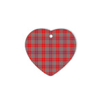 heart ornaments,plaid christmas decor,Plaid Heart Ornaments,plaid ornaments,scottish clan christmas ornaments, buffalo plaid christmas decor,buffalo plaid ornaments,christmas heart ornament (2 sided) - Moubray