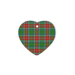heart ornaments,plaid christmas decor,Plaid Heart Ornaments,plaid ornaments,scottish clan christmas ornaments, buffalo plaid christmas decor,buffalo plaid ornaments,christmas heart ornament (2 sided) - Muirhead
