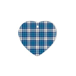 heart ornaments,plaid christmas decor,Plaid Heart Ornaments,plaid ornaments,scottish clan christmas ornaments, buffalo plaid christmas decor,buffalo plaid ornaments,christmas heart ornament (2 sided) - Muirhead Blue