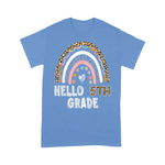 Hello 5th Grade Leopard Rainbow Fifth Grade Teacher Girls Back To School Shirt - Scotstee Shop