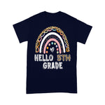 Hello 5th Grade Leopard Rainbow Fifth Grade Teacher Girls Back To School Shirt - Scotstee Shop