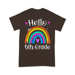 Hello 5th Grade Teacher Rainbow Fifth Grade Back To School Shirt - Scotstee Shop