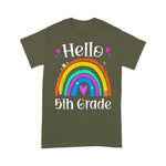 Hello 5th Grade Teacher Rainbow Fifth Grade Back To School Shirt - Scotstee Shop