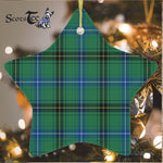 Henderson Ancient Tartan Ornament Star Ornament, Christmas Star Decorations, ceramic ornament, Plaid Star Ceramic Ornament, Christmas Ornament Decorations Gift
