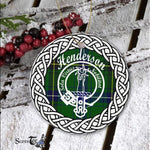 Henderson Clan Tartan Crest Badge Plaid Ornament Gift. Christmas Tree Ornament Tartan Ornament Great Christmas Ornaments Gift - Scotstee Shop