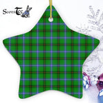 Henderson Tartan Ornament Star Ornament, Christmas Star Decorations, ceramic ornament, Plaid Star Ceramic Ornament, Christmas Ornament Decorations Gift