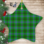 Henderson Tartan Ornament Star Ornament, Christmas Star Decorations, ceramic ornament, Plaid Star Ceramic Ornament, Christmas Ornament Decorations Gift