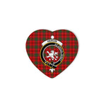 Heron Scottish Clan Plaid Ornament Gift. Christmas Tree Ornament Heron Christmas Ornament, Christmas Heart Ornament, Plaid Heart Ornament, Tartan Ornament, Tartan Heart Ornament