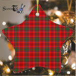 Heron Tartan Ornament Star Ornament, Christmas Star Decorations, ceramic ornament, Plaid Star Ceramic Ornament, Christmas Ornament Decorations Gift