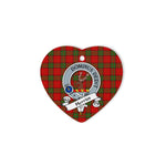 Herries Scottish Clan Badge Plaid Christmas Ornaments Gift Heart Ornament Herries Clan Tartan Ornaments, Plaid Ornament, christmas Ornament, plaid christmas ornament