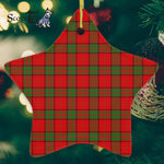 Herries Tartan Ornament Star Ornament, Christmas Star Decorations, ceramic ornament, Plaid Star Ceramic Ornament, Christmas Ornament Decorations Gift