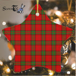 Herries Tartan Ornament Star Ornament, Christmas Star Decorations, ceramic ornament, Plaid Star Ceramic Ornament, Christmas Ornament Decorations Gift