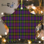 Hewitt Tartan Ornament Star Ornament, Christmas Star Decorations, ceramic ornament, Plaid Star Ceramic Ornament, Christmas Ornament Decorations Gift