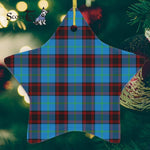 Home Ancient Tartan Ornament Star Ornament, Christmas Star Decorations, ceramic ornament, Plaid Star Ceramic Ornament, Christmas Ornament Decorations Gift