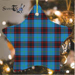 Home Ancient Tartan Ornament Star Ornament, Christmas Star Decorations, ceramic ornament, Plaid Star Ceramic Ornament, Christmas Ornament Decorations Gift