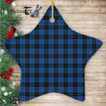 Home Hume Tartan Ornament Star Ornament, Christmas Star Decorations, ceramic ornament, Plaid Star Ceramic Ornament, Christmas Ornament Decorations Gift