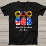Scotstee Shop - Home Of The Free Because Of The Brave Sunflower 4th Of July Shirt
