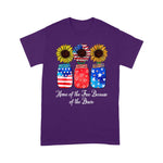 Scotstee Shop - Home Of The Free Because Of The Brave Sunflower 4th Of July Shirt