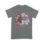 Scotstee Shop - Home Of The Free Because Of The Brave Sunflower 4th Of July Shirt