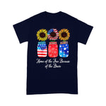 Scotstee Shop - Home Of The Free Because Of The Brave Sunflower 4th Of July Shirt