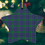 Hope Tartan Ornament Star Ornament, Christmas Star Decorations, ceramic ornament, Plaid Star Ceramic Ornament, Christmas Ornament Decorations Gift