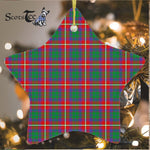 Hopkirk Tartan Ornament Star Ornament, Christmas Star Decorations, ceramic ornament, Plaid Star Ceramic Ornament, Christmas Ornament Decorations Gift