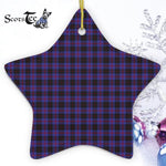Horsburgh Tartan Ornament Star Ornament, Christmas Star Decorations, ceramic ornament, Plaid Star Ceramic Ornament, Christmas Ornament Decorations Gift