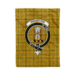 Houston Blanket Plaid Blanket Houston Clan Crest Badge Tartan Blanket Scottish Green Plaid Throw Blanket Tartan Plaid Fleece Blanket