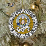 Houston Tartan Ornament,  ceramic ornament, personalized christmas ornaments, christmas tree ornaments, christmas door decorations, Plaid Ornament, Tartan Ceramic Ornament