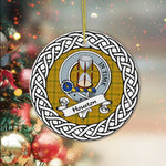 Houston Tartan Ornament,  ceramic ornament, personalized christmas ornaments, christmas tree ornaments, christmas door decorations, Plaid Ornament, Tartan Ceramic Ornament