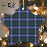 Hunter Modern Tartan Ornament Star Ornament, Christmas Star Decorations, ceramic ornament, Plaid Star Ceramic Ornament, Christmas Ornament Decorations Gift