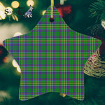 Hunter Of Hunterston Tartan Ornament Star Ornament, Christmas Star Decorations, ceramic ornament, Plaid Star Ceramic Ornament, Christmas Ornament Decorations Gift