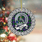Hunter Tartan Ornament,  ceramic ornament, personalized christmas ornaments, christmas tree ornaments, christmas door decorations, Plaid Ornament, Tartan Ceramic Ornament