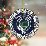 Hutton Clan Tartan Crest Badge Plaid Ornament Gift. Christmas Tree Ornament Tartan Ornament Great Christmas Ornaments Gift - Scotstee Shop
