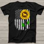 Scotstee Shop - I Love My Great Pyrenees American Flag And Sunflower Gift 4th Of July Shirt