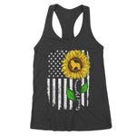 I Love My Great Pyrenees American Flag And Sunflower Gift Women's Tank Top - Scotstee Shop