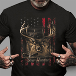 Scotstee Shop - I Love USA American Flag and Deer Hunter 4th Of July Shirt