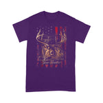Scotstee Shop - I Love USA American Flag and Deer Hunter 4th Of July Shirt