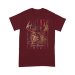 Scotstee Shop - I Love USA American Flag and Deer Hunter 4th Of July Shirt
