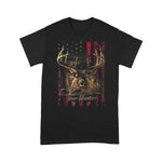 Scotstee Shop - I Love USA American Flag and Deer Hunter 4th Of July Shirt