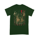 Scotstee Shop - I Love USA American Flag and Deer Hunter 4th Of July Shirt