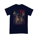 Scotstee Shop - I Love USA American Flag and Deer Hunter 4th Of July Shirt