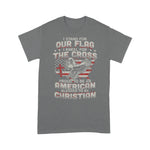Scotstee Shop - I Proudly Stand For The American Flag Shirt And Kneel For The Cross 4th Of July Shirt Stand For The Flag Kneel For The Cross T Shirt